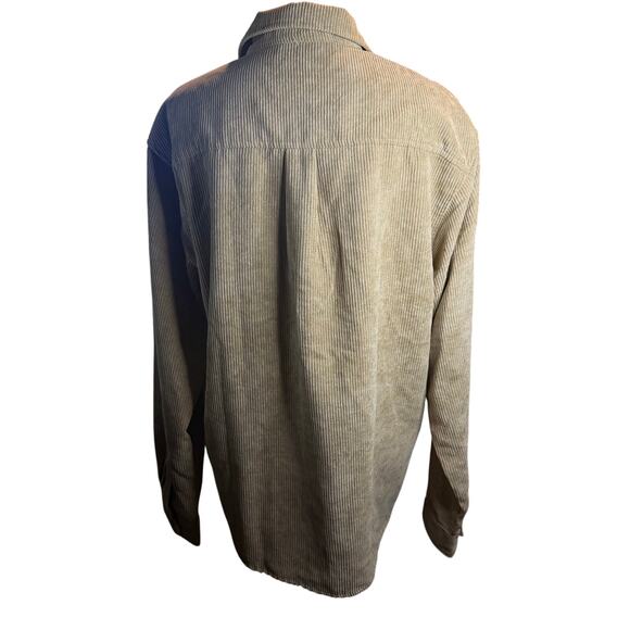 RSQ Men's Long Sleeve Button Front Corduroy Shirt Jacket, Tan, Medium NWT - Picture 5 of 7